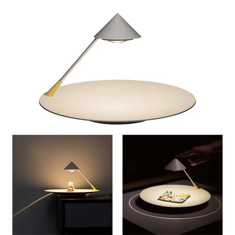 COMELY 11140012001 3W Creative Portable LED Night Light Table Lamp with Disk Base for Bedroom/Living Room/Office (S)