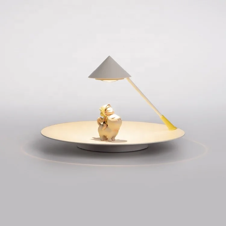 COMELY 11140012001 3W Creative Portable LED Night Light Table Lamp with Disk Base for Bedroom/Living Room/Office (S)