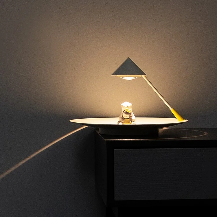 COMELY 11140012001 3W Creative Portable LED Night Light Table Lamp with Disk Base for Bedroom/Living Room/Office (S)