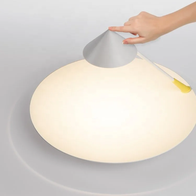 COMELY 11140012001 3W Creative Portable LED Night Light Table Lamp with Disk Base for Bedroom/Living Room/Office (S)