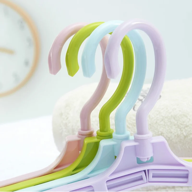 YM-155 100PCS Clothing Hangers Stretchable Foldable Design Closet Clothes Quilt Cover Hangers - Green