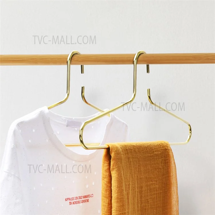 Nordic Electroplated Solid Golden Hanger Clothes Drying Rack Multi-function Hangers for Wedding Dress Towel Clothing - Champagne Gold