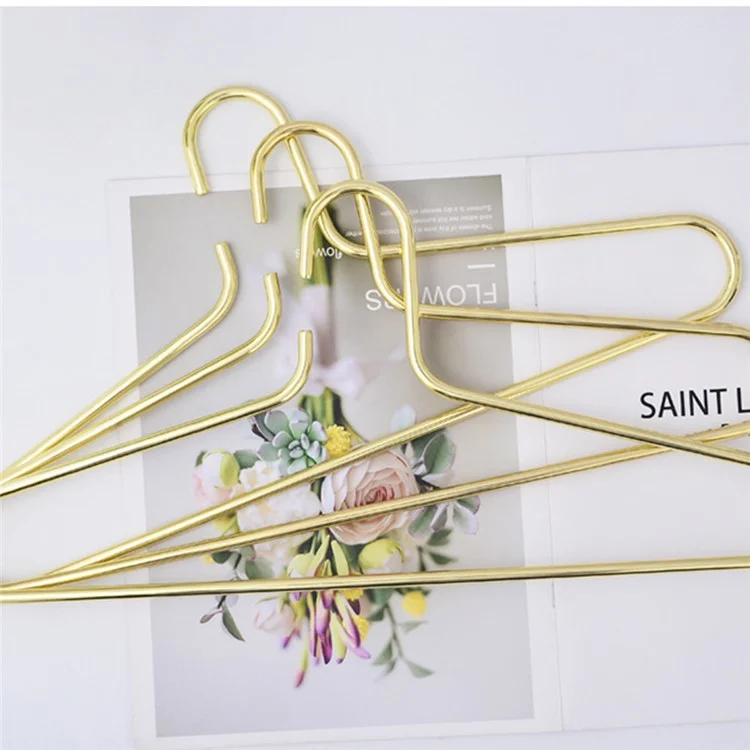 Nordic Electroplated Solid Golden Hanger Clothes Drying Rack Multi-function Hangers for Wedding Dress Towel Clothing - Rose Gold