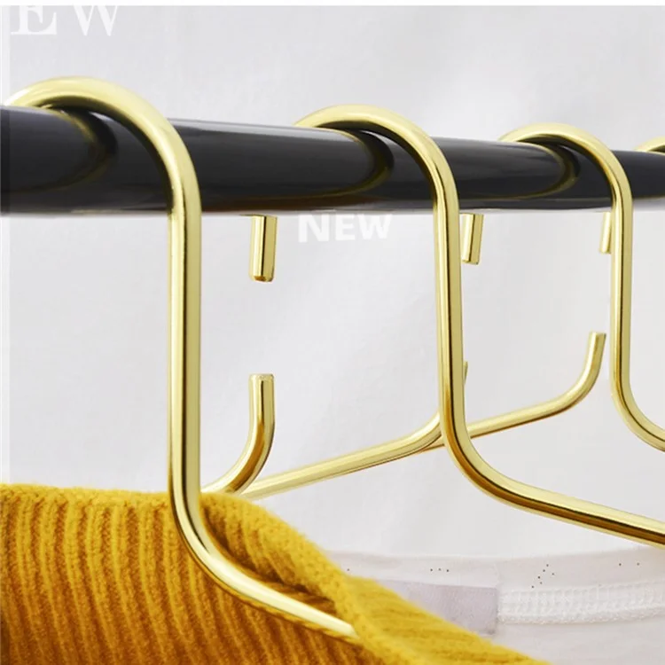 Nordic Electroplated Solid Golden Hanger Clothes Drying Rack Multi-function Hangers for Wedding Dress Towel Clothing - Rose Gold