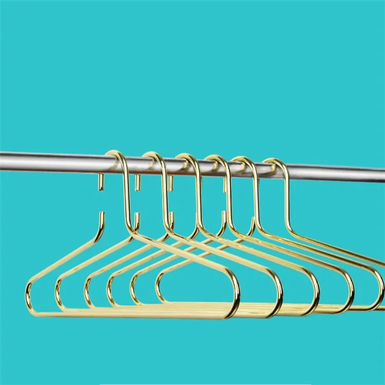 Nordic Electroplated Solid Golden Hanger Clothes Drying Rack Multi-function Hangers for Wedding Dress Towel Clothing - Rose Gold