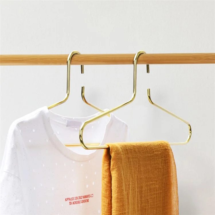 Nordic Electroplated Solid Golden Hanger Clothes Drying Rack Multi-function Hangers for Wedding Dress Towel Clothing - Rose Gold