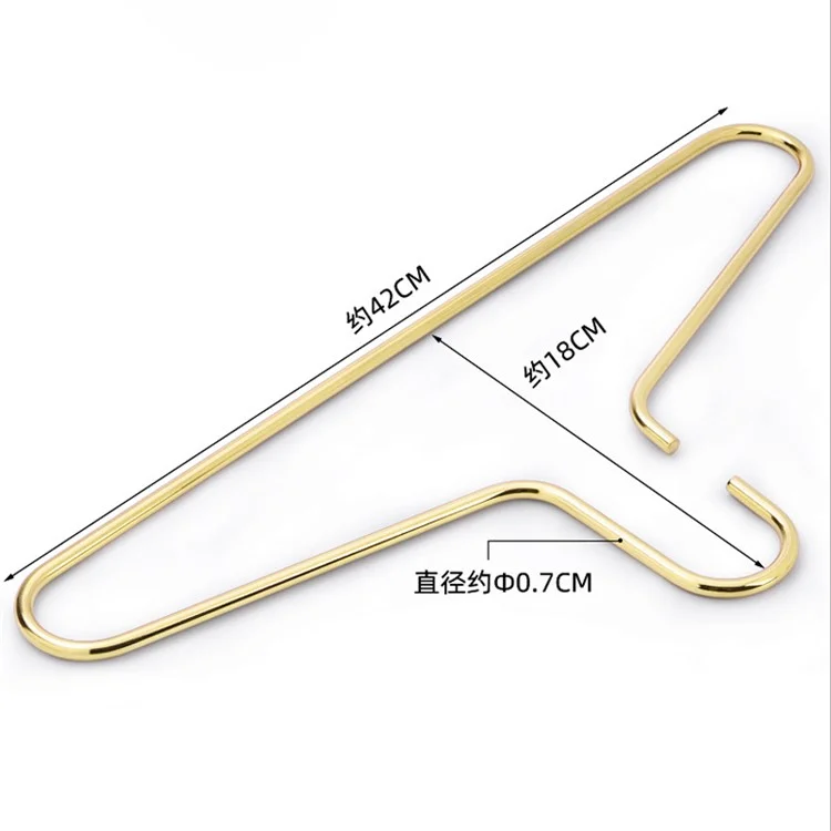 Nordic Electroplated Solid Golden Hanger Clothes Drying Rack Multi-function Hangers for Wedding Dress Towel Clothing - Rose Gold