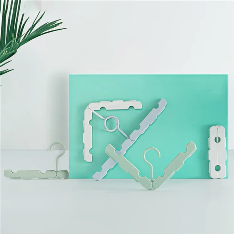Travel Foldable Hanger Portable Drying Rack Underwear Socks Clip Closet Organizer - Green