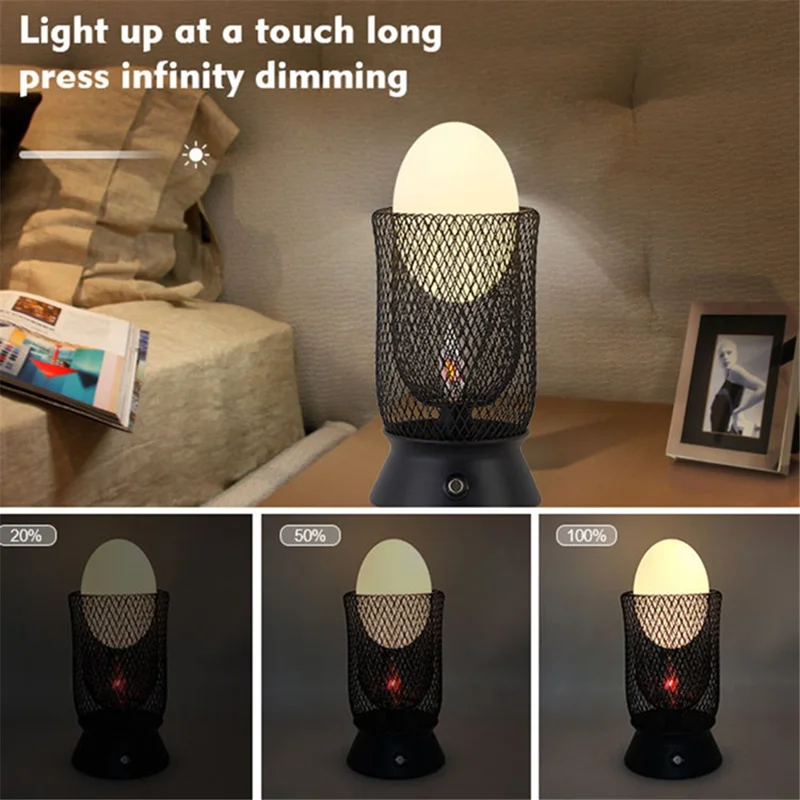 Sphere Rechargeable Bedroom Table Lamp Iron Art Outdoor Camping Atmosphere Light