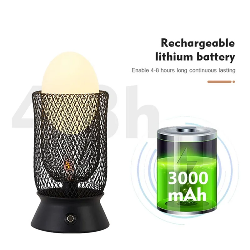 Sphere Rechargeable Bedroom Table Lamp Iron Art Outdoor Camping Atmosphere Light