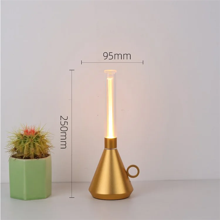 Vintage Kerosene Lamp Table Lamp Dimmable Portable Night Light for Bar Cafe - Gold