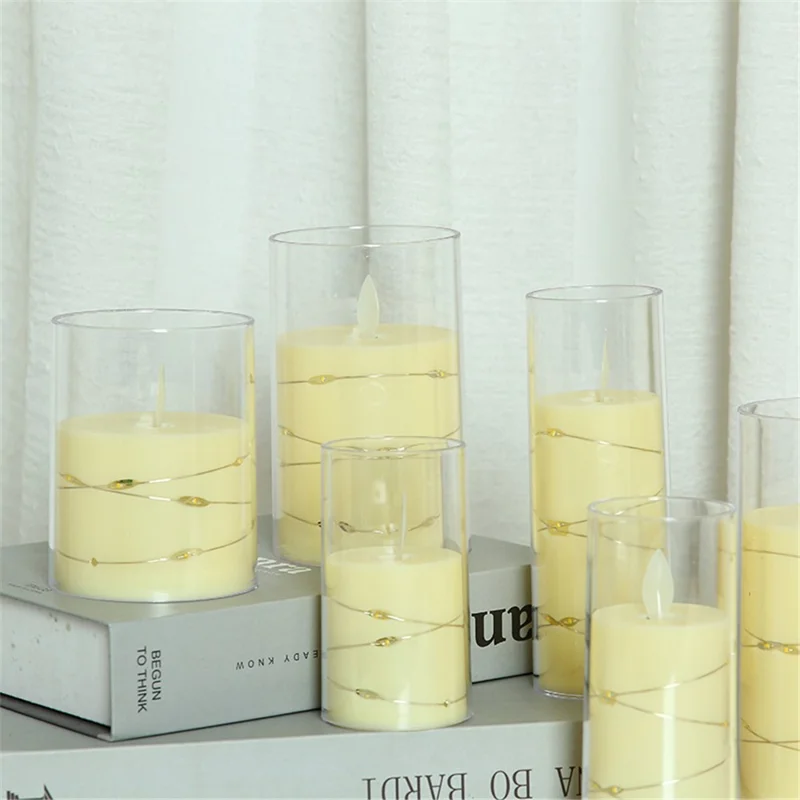 3PCS Flameless LED Candles Electric Fake Candles Tealights for Table Decor, Christmas - Bullet Style