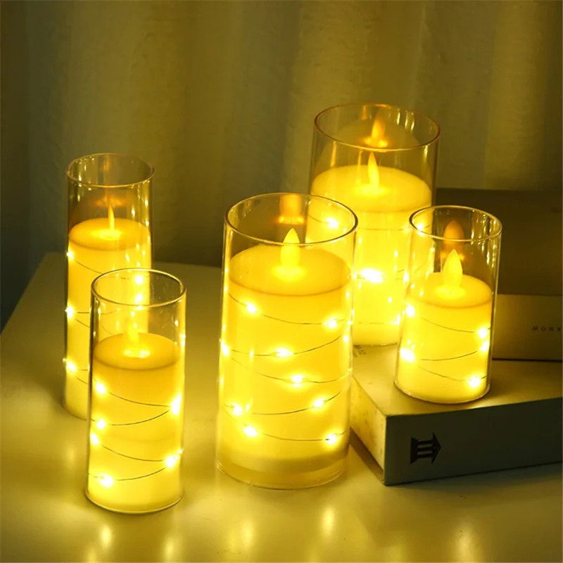 3PCS Flameless LED Candles Electric Fake Candles Tealights for Table Decor, Christmas - Bullet Style