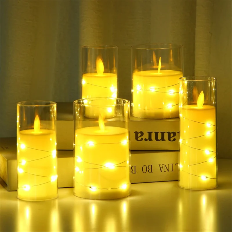 3PCS Flameless LED Candles Electric Fake Candles Tealights for Table Decor, Christmas - Bullet Style