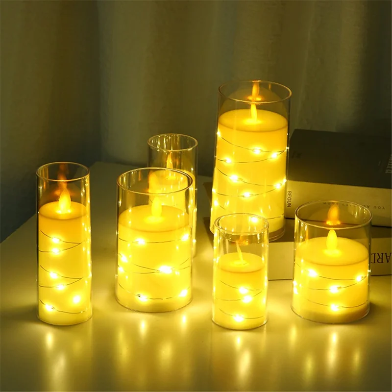 3PCS Flameless LED Candles Electric Fake Candles Tealights for Table Decor, Christmas - Bullet Style