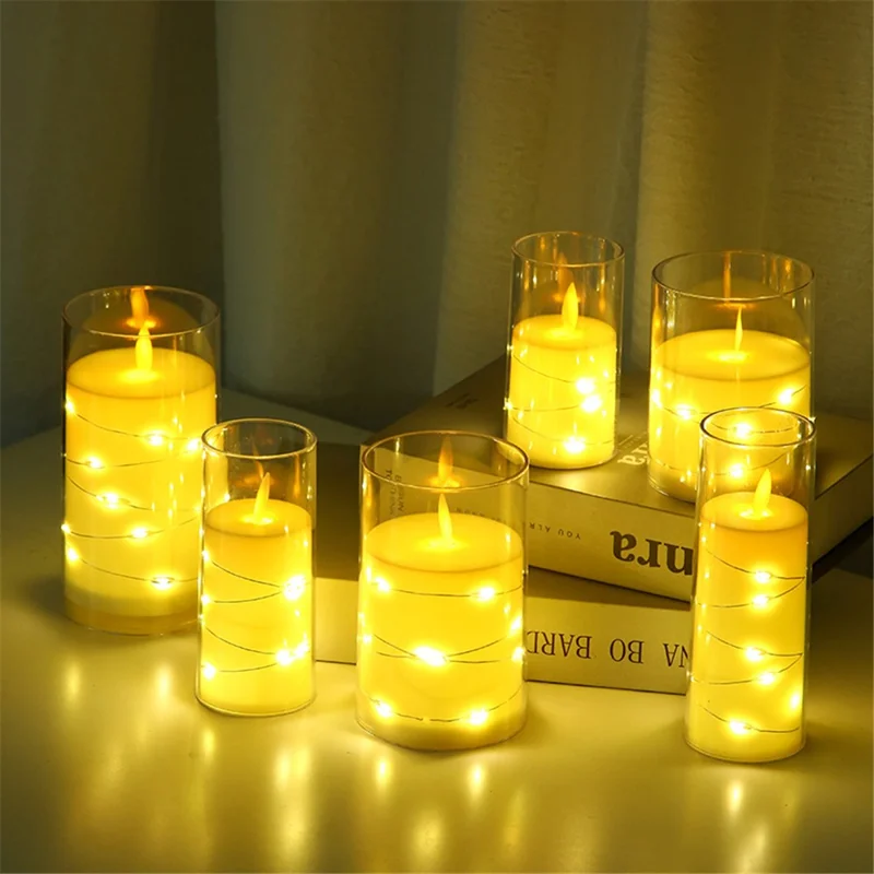 3PCS Flameless LED Candles Electric Fake Candles Tealights for Table Decor, Christmas - Bullet Style