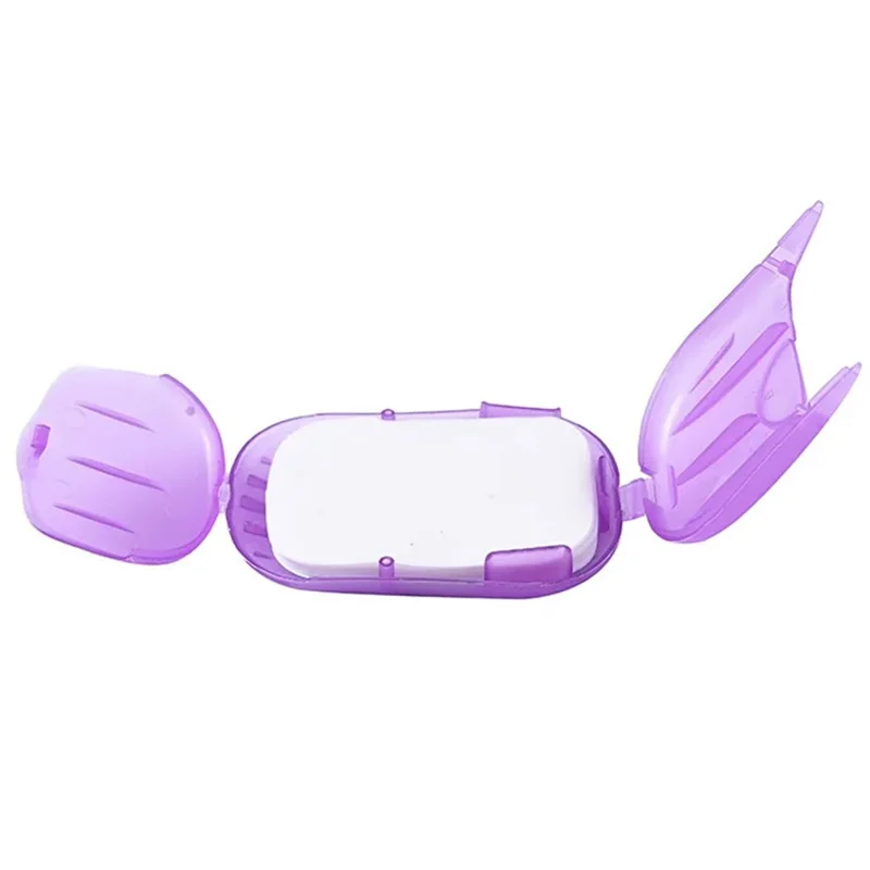 18Pcs Portable Disposable Soap Paper Travel Camping Washing Hand Bath Soap Sheets with Box - Yellow