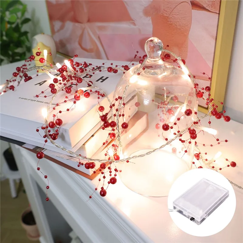 3m 30-LED Beads Design String Light Festival Christmas Home Decorative Light - Red Beads