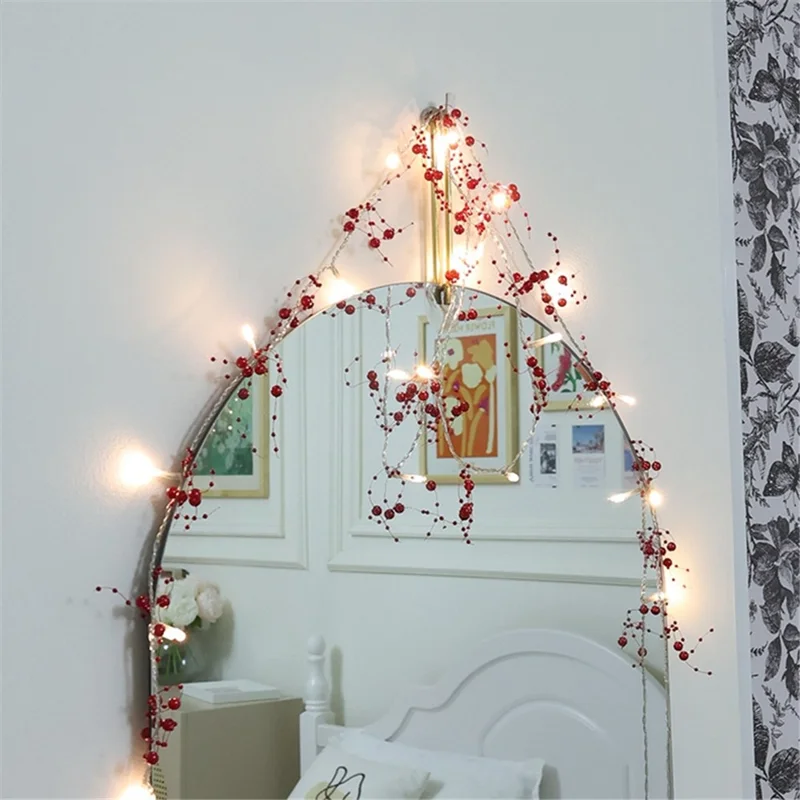 3m 30-LED Beads Design String Light Festival Christmas Home Decorative Light - Red Beads