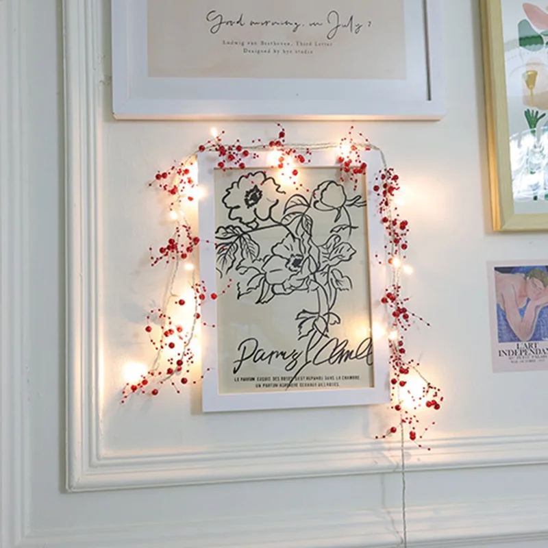 3m 30-LED Beads Design String Light Festival Christmas Home Decorative Light - Red Beads
