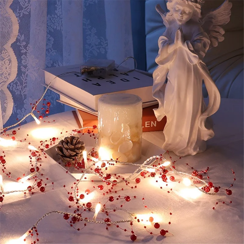 3m 30-LED Beads Design String Light Festival Christmas Home Decorative Light - Red Beads