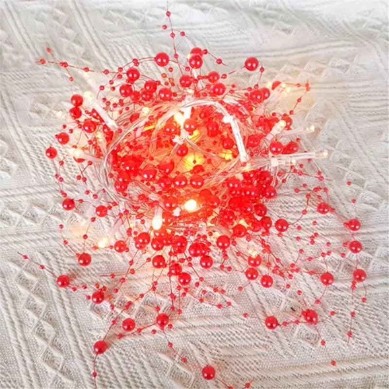 3m 30-LED Beads Design String Light Festival Christmas Home Decorative Light - Red Beads