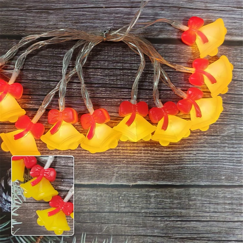 2m 10-LED String Light Christmas Style Xmas Festival Decorative Lamp, Constant Light - Bell