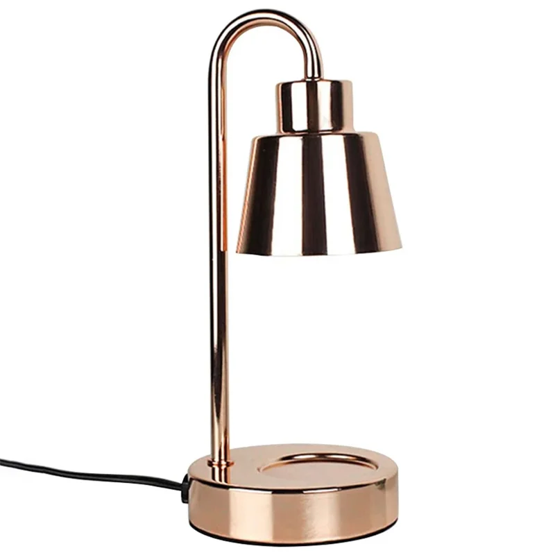 Electric Wax Warmer Candle Melt Lamp Dimmable Night Light Aromatherapy Table Lamp - Gold / EU Plug