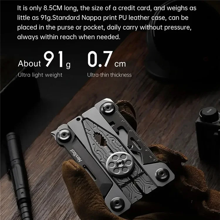 XIAOMIYOUPIN NEXTOOL NE20182 Silberklingen EDC-Werkzeug Outdoor 14-in-1 420J2 Edelstahl Multifunktionswerkzeug