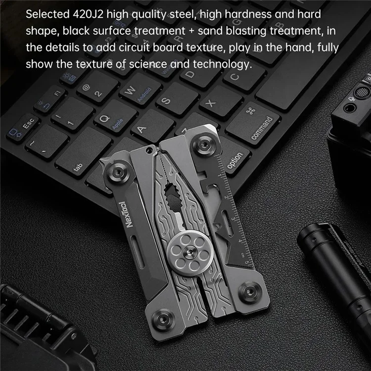 XIAOMIYOUPIN NEXTOOL NE20182 Silberklingen EDC-Werkzeug Outdoor 14-in-1 420J2 Edelstahl Multifunktionswerkzeug