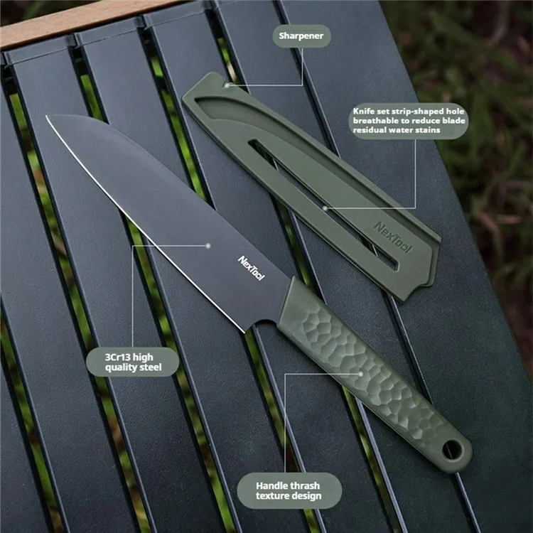 XIAOMIYOUPIN NEXTOOL NE20261 Couteau Ciseaux Éplucheur Pince Planche à Découper Petit Table BBQ Ensemble d'Outils de Cuisine (Pas de FDA, Sans BPA)