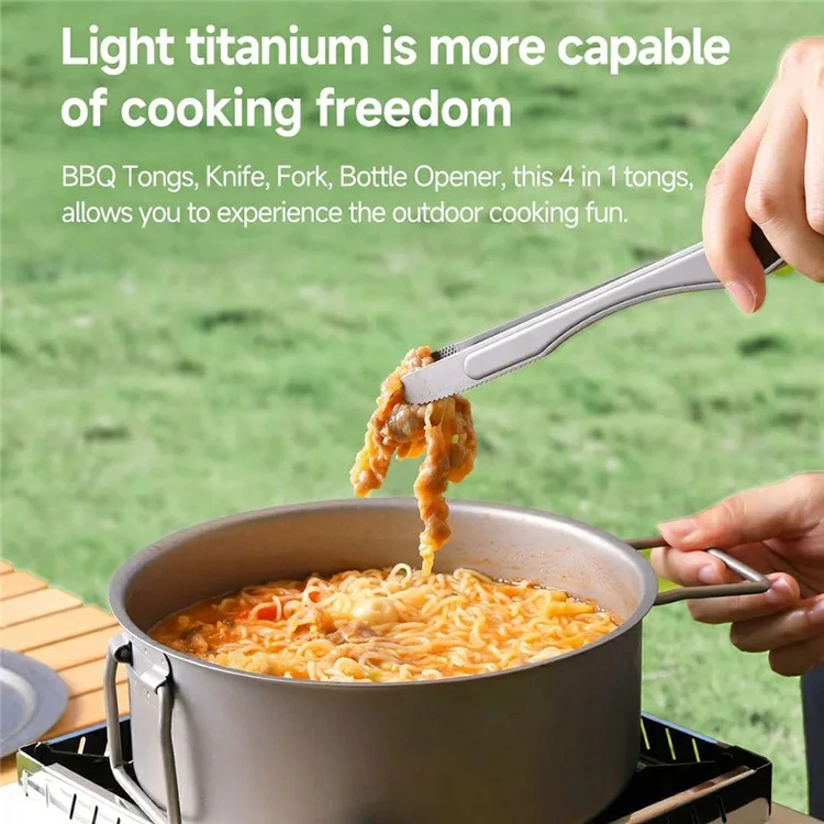 XIAOMIYOUPIN NEXTOOL NE20253 Pinza Multifunzione per Barbecue Picnic Griglia Alimentare in Titanio (Non Certificato FDA, Senza BPA)