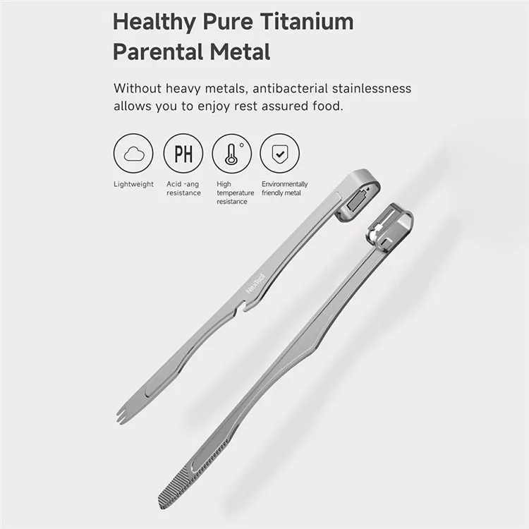XIAOMIYOUPIN NEXTOOL NE20253 Pinza Multifunzione per Barbecue Picnic Griglia Alimentare in Titanio (Non Certificato FDA, Senza BPA)