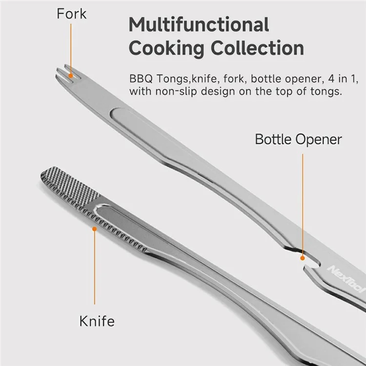 XIAOMIYOUPIN NEXTOOL NE20253 Pinza Multifunzione per Barbecue Picnic Griglia Alimentare in Titanio (Non Certificato FDA, Senza BPA)