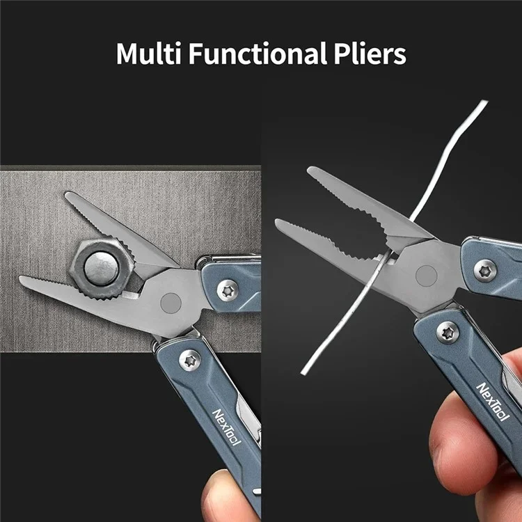 XIAOMIYOUPIN NEXTOOL NE20135 Multifunktionelle faltbare Zange aus Edelstahl, Schere, Flaschenöffner, Schraubendreher-Tools