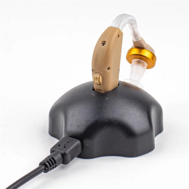 GE-60 Slim Hearing Aid Lightweight Wireless Audiphones Sound Amplifier Portable Noise Reduction Hearing Aid for Elderly - EU Plug