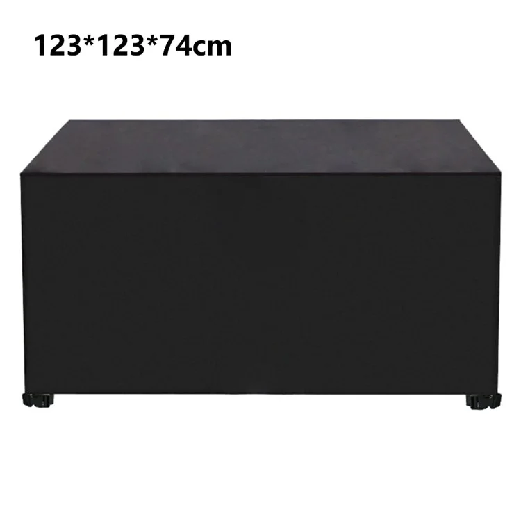 123x123x74cm Waterproof 420D Oxford Cloth Dust Cover Anti-UV Outdoor Garden Furniture Cover - Black