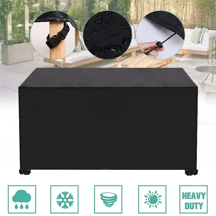 123x123x74cm Waterproof 420D Oxford Cloth Dust Cover Anti-UV Outdoor Garden Furniture Cover - Black