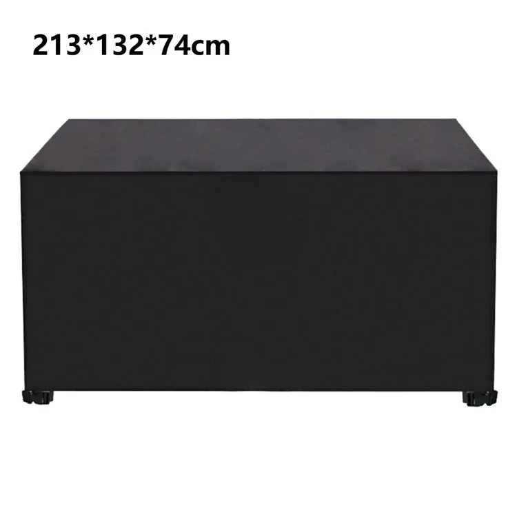 213x132x74cm Waterproof 420D Oxford Cloth Dust Cover Anti-UV Outdoor Garden Furniture Cover - Black