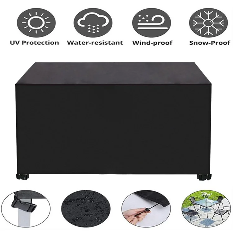 90x90x90cm Waterproof 420D Oxford Cloth Dust Cover Anti-UV Outdoor Garden Furniture Cover - Black