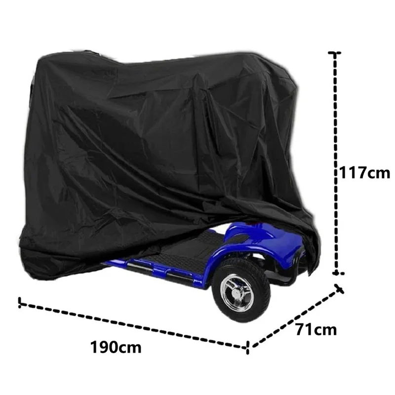 190x71x117cm Electric Scooter Protective Sleeve Anti-UV 210D Oxford Cloth Foldable Dust Cover