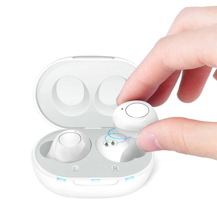 A39 TWS Hearing Aids for Seniors, Rechargeable Noise Cancelling Earbuds Gifts for Elder - White