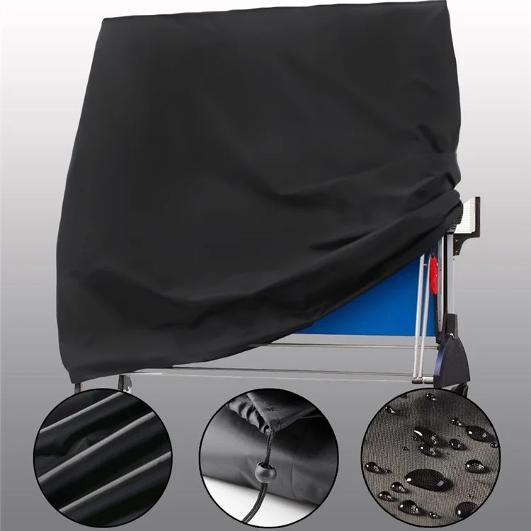 210D Oxford Cloth Table Tennis Table Cover Waterproof Ping Pong Table Cover for Outdoor and Indoor, 165x70x185cm