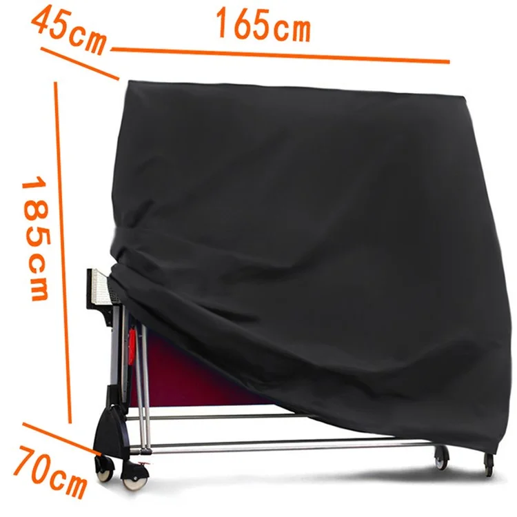 210D Oxford Cloth Table Tennis Table Cover Waterproof Ping Pong Table Cover for Outdoor and Indoor, 165x70x185cm