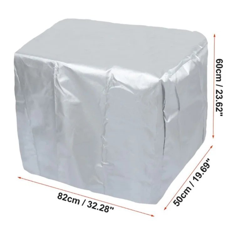 175-250HP 210D Oxford Cloth Yacht Half Outboard Motor Engine Dust Cover Marine Engine Protector, 82x50x60cm - Silver