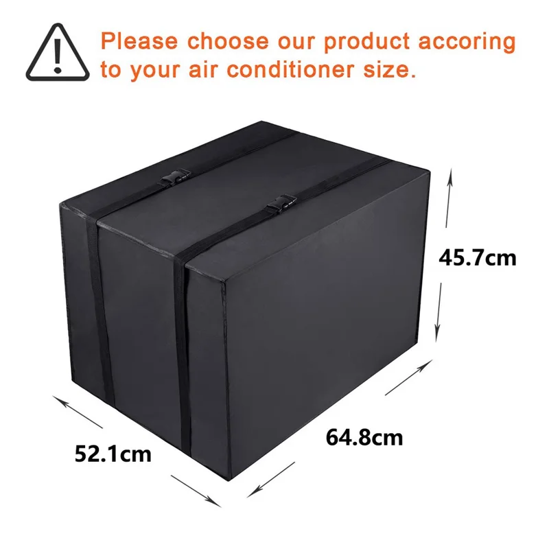64.8x52.1x45.7cm 600D Oxford Cloth Air Conditioner Cover Outside Window AC Unit Protective Cover