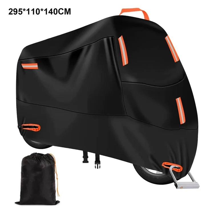 XXXXL: 295x110x140cm Capa para Motocicleta de Tecido Oxford 210D Protetor à Prova de Sol e Chuva