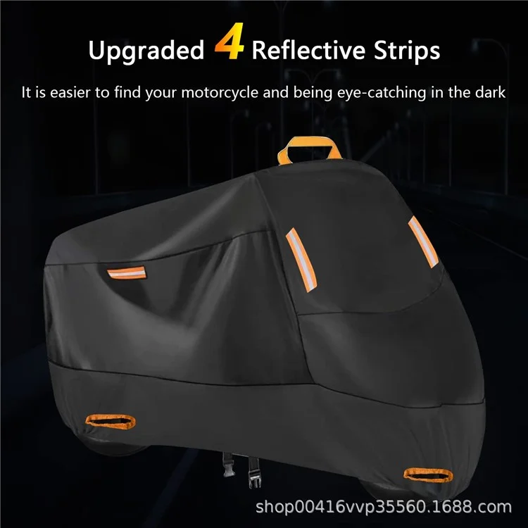 XXXXL: 295x110x140cm Capa para Motocicleta de Tecido Oxford 210D Protetor à Prova de Sol e Chuva