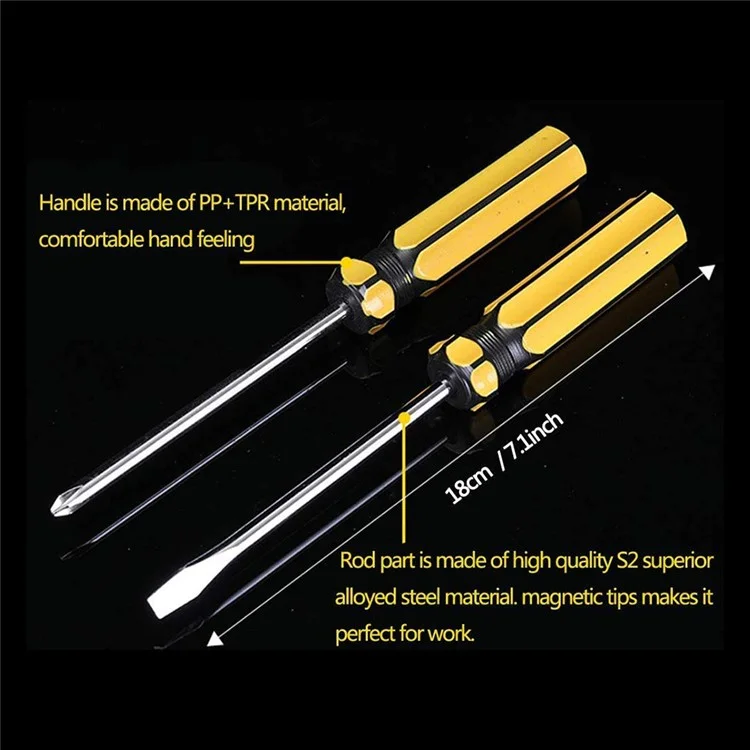 9Pcs / Set Utility Knife Measuring Tape Wire Cutter Screwdriver Car Home Repair Tool Box
