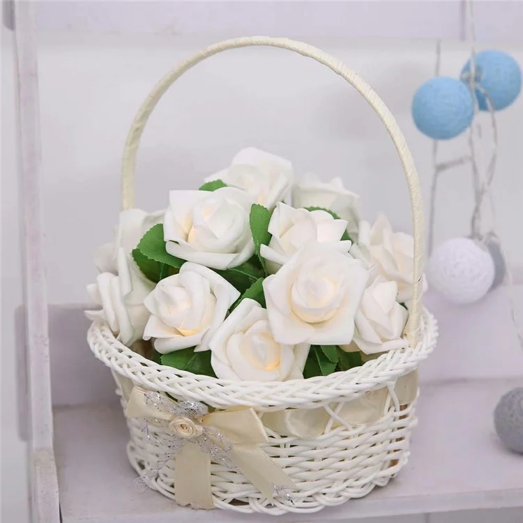 3m Rose Flower String Lights 20-LED Artificial Flower String Lamp Valentine's Day Wedding Decoration